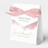 Bohoピンクシンプル色の写真卒業パーティー フェイバーボックス (正面サイド)