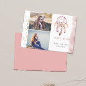 Bohoピンクドリームキャッチャーあなたの写真を追加します卒業 案内状