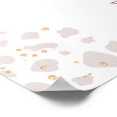 Bohoピンクハイランドカウベビーガールシャワーへようこそ ポスター (角)