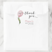 Bohoピンクバルーンガーランドベビーシャワー特典 ラウンドシール (バッグ)