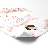 Bohoピンクフローラガールファースト・コミュニオンカード&ギフト ポスター (角)