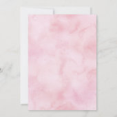 Bohoピンクフローラ蝶キス女の子ベビーシャワー 招待状 (裏面)