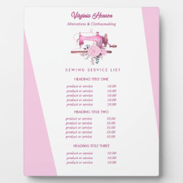 Bohoピンクフローラ裁縫機船員価格 フォトプラーク