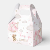 Bohoピンクベアーバルーン赤ちゃんシャワー フェイバーボックス (裏面サイド)
