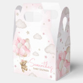 Bohoピンクベアーバルーン赤ちゃんシャワー フェイバーボックス (オープン)