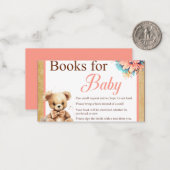 Bohoピンクベア赤ちゃんシャワーベビー ノートカード (正面/裏面インサイチュ)