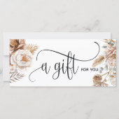 Bohoピンクモダンフローラ証明書ギフトカード (正面)