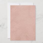 Bohoピンク&金ゴールドの葉&フォトクリスマス シーズンカード (裏面)