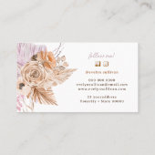 Bohoピーチと薄紫名刺 名刺 (裏面)