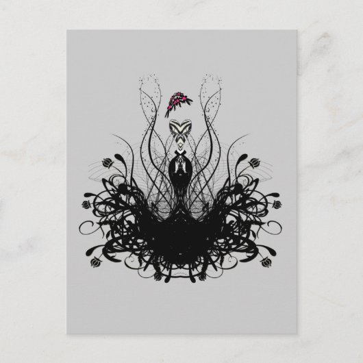 BohoファッションDiva任意のカスタム色の背景 ポストカード (正面)