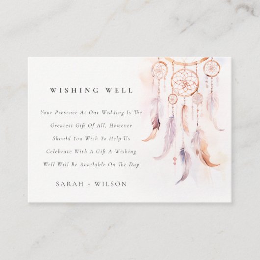 Bohoフェザー夢結婚キャッチャーの願い上手 エンクロージャーカード (正面)