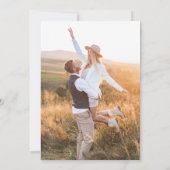 Bohoフォトウェディングモダン招待 招待状 (裏面)