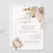 Bohoフォトウェディングレセプション 招待状 (正面)