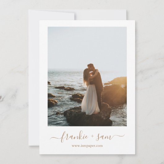 Bohoフォトウェディングレセプション 招待状 (裏面)