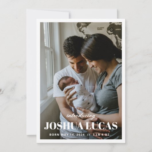 Bohoフォトウェディング日付カードを保存 招待状 (正面)