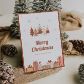 Bohoフォトクリスマスカードと新年おめでとう シーズンカード