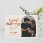 Bohoフォトクリスマスカード 招待状 (スタンド正面)