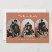 Bohoフォトクリスマスカード 招待状 (裏面)