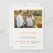 Bohoフォトコラージュエレガントサマー結婚ズ 招待状 (正面)