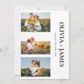 Bohoフォトコラージュエレガントサマー結婚ズ 招待状 (裏面)