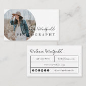 Bohoフォトスモールビジネスカード 名刺 (正面/裏面)