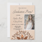 Bohoフォトテラコッタマンダラ卒業 招待状 (正面)