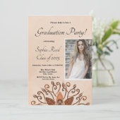 Bohoフォトテラコッタマンダラ卒業 招待状 (スタンド正面)