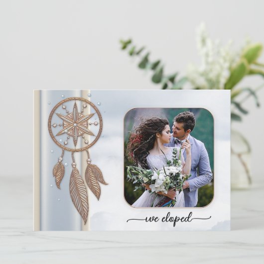 Bohoフォトドリームキャッチャーがパーティー後に幸せ 招待状 (スタンド正面)