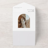 Bohoフォトミニマルモダンスシンプルト結婚 オールインワン招待状 (外側)