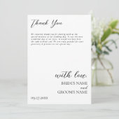 Bohoフォトミニマルモダンスシンプルト結婚 サンキューカード (スタンド正面)