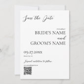 Bohoフォトミニマルモダンスシンプルト結婚 セーブザデート (正面)