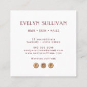 bohoフォークアートフラワーズスクエア名刺 スクエア名刺 (裏面)