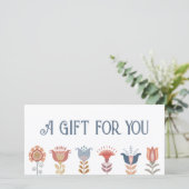 bohoフォークアート花ギフト券 (スタンド正面)