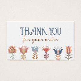 bohoフォークアート花ディスカウントカード