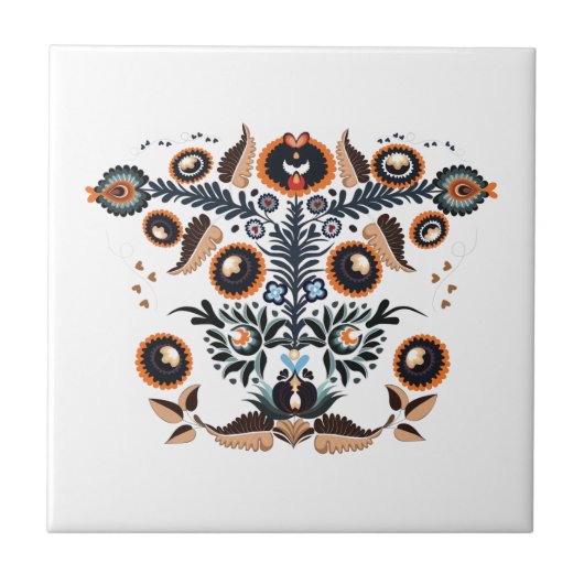 Bohoフォークパターン タイル (正面)