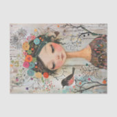 BOHOフラワーガールデコップページ 薄葉紙 (正面)