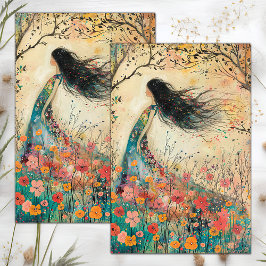 BOHOフラワーガールデコップページ 薄葉紙