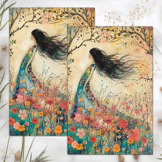 BOHOフラワーガールデコップページ 薄葉紙