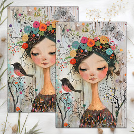 BOHOフラワーガールデコップページ 薄葉紙