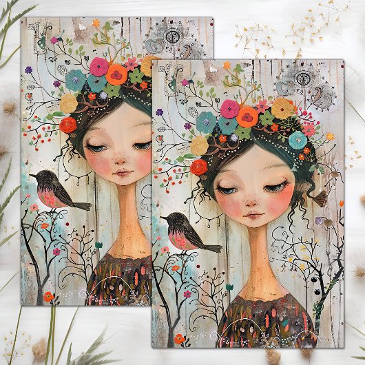 BOHOフラワーガールデコップページ 薄葉紙