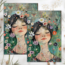 BOHOフラワーガールデコップページ 薄葉紙