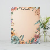 Bohoフラワーズフェザーとドリームキャッチャー レターヘッド (スタンド正面)