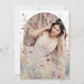 Bohoフラワーズ&アーチフォトスイート16誕生日 招待状 (裏面)