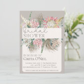 Bohoフラワーブライダルシャワー招待 招待状 (スタンド正面)