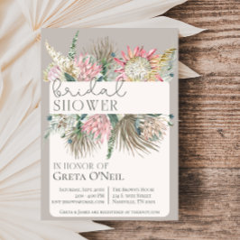 Bohoフラワーブライダルシャワー招待 招待状