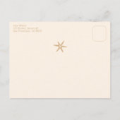 Bohoフレお洒落ームエレガント日付の保存カスタム方法 インビテーションポストカード (裏面)