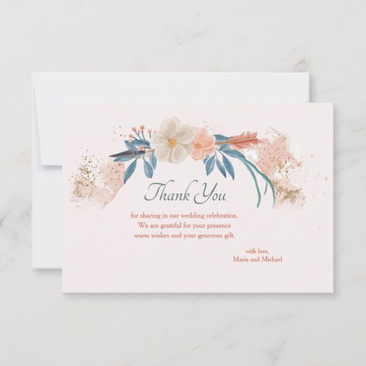 Bohoフレームサンキューカード サンキューカード (正面)