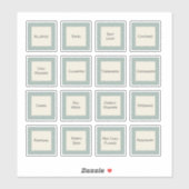 Bohoフレームスパイスラベルカスタム付きビニールシール シール (シート)