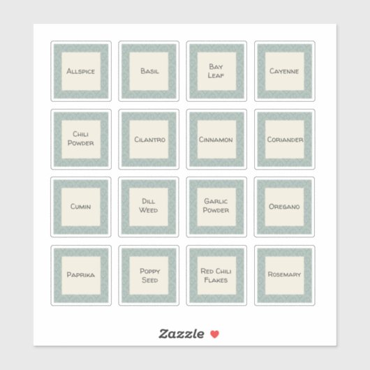 Bohoフレームスパイスラベルカスタム付きビニールシール シール (シート)