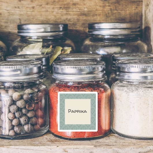 Bohoフレームスパイスラベルカスタム付きビニールシール シール